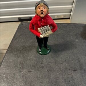 Charming Red and Black Caroler Figurine